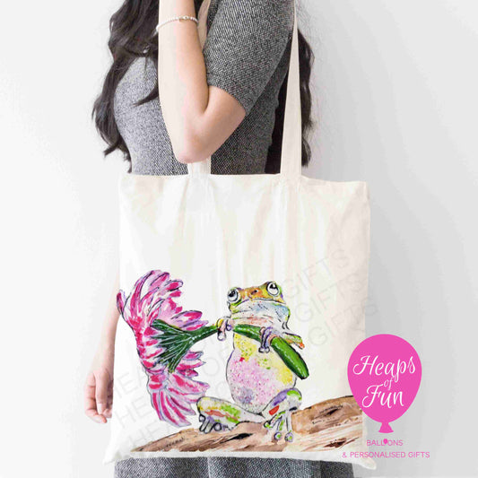 Colourful Frog Design Tote Bag – Fun, Vibrant & Eco-Friendly