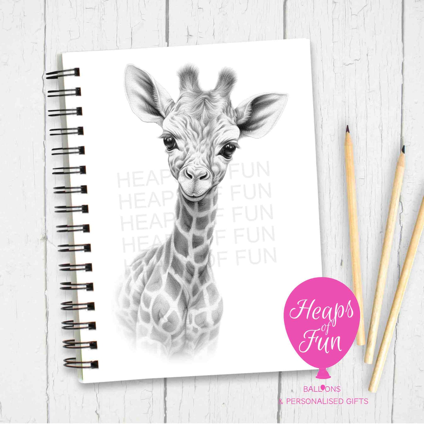 A5 Personalised Giraffe Notebook