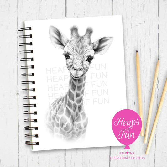 A5 Personalised Giraffe Notebook