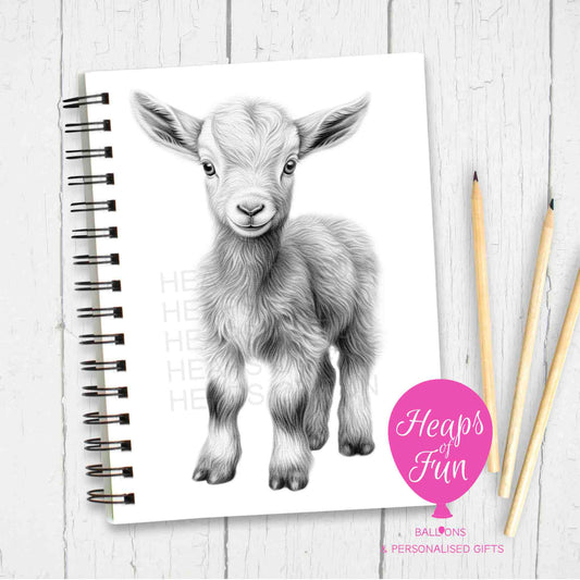 A5 Personalised Goat Notebook - Sketchy Design