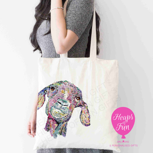 Colourful Goat Design Tote Bag – Quirky, Durable & Eco-Friendly