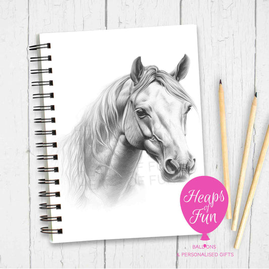 A5 Personalised Horse Notebook - Sketchy Design