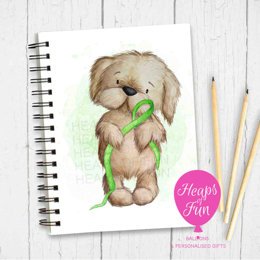 Lime Green Ribbon Awareness Notebook – Dog Design Journal