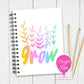 Grow Notebook – Colorful Inspirational Spiral Journal for Creativity & Self-Reflection