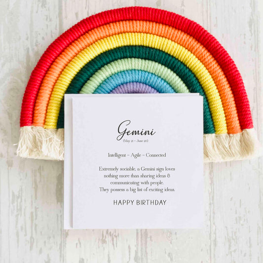Gemini Definition Birthday Card