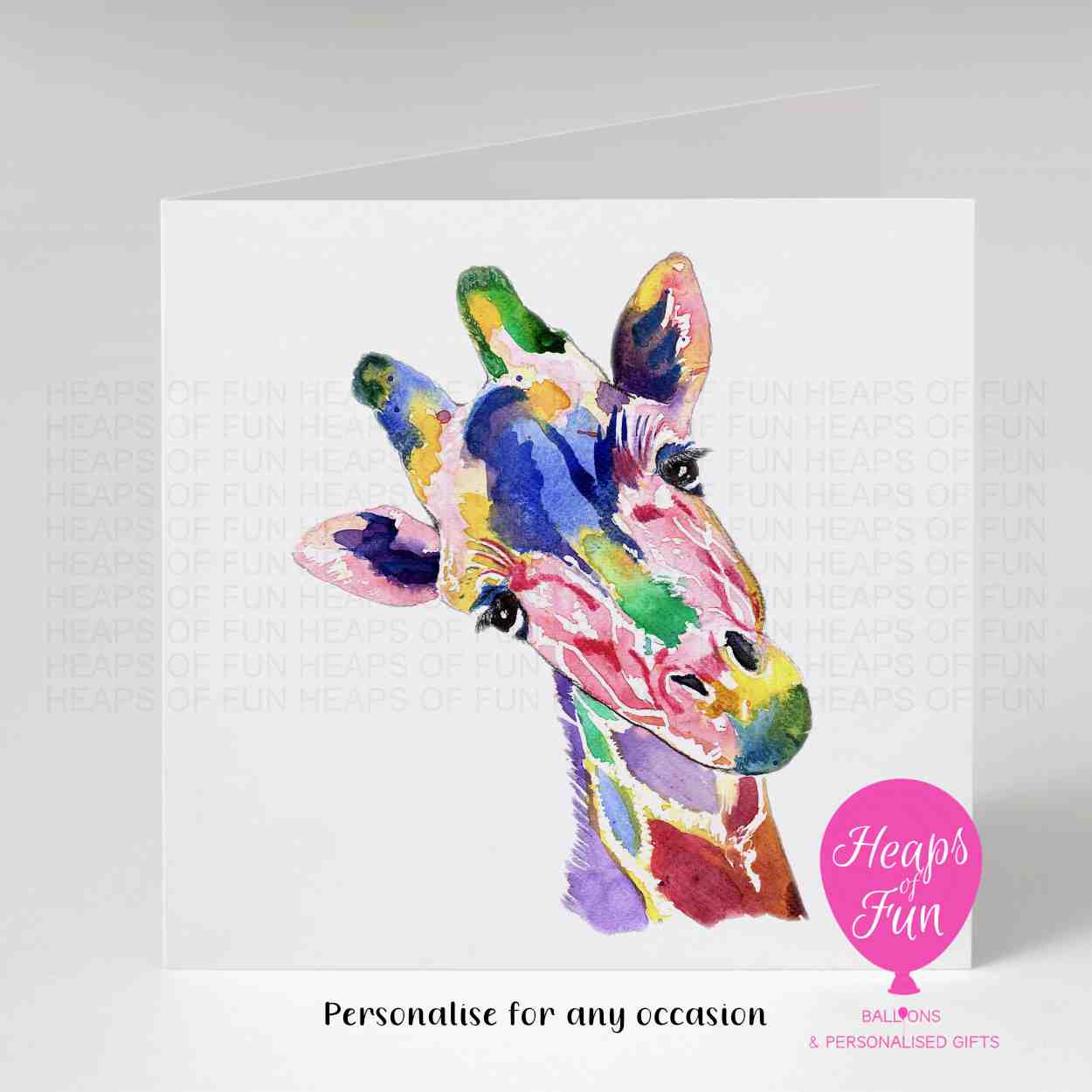 Personalised Giraffe Greeting Card | Custom Card for Any Occasion