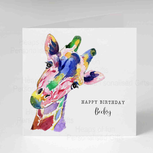 Giraffe Greeting Card - Any occasion