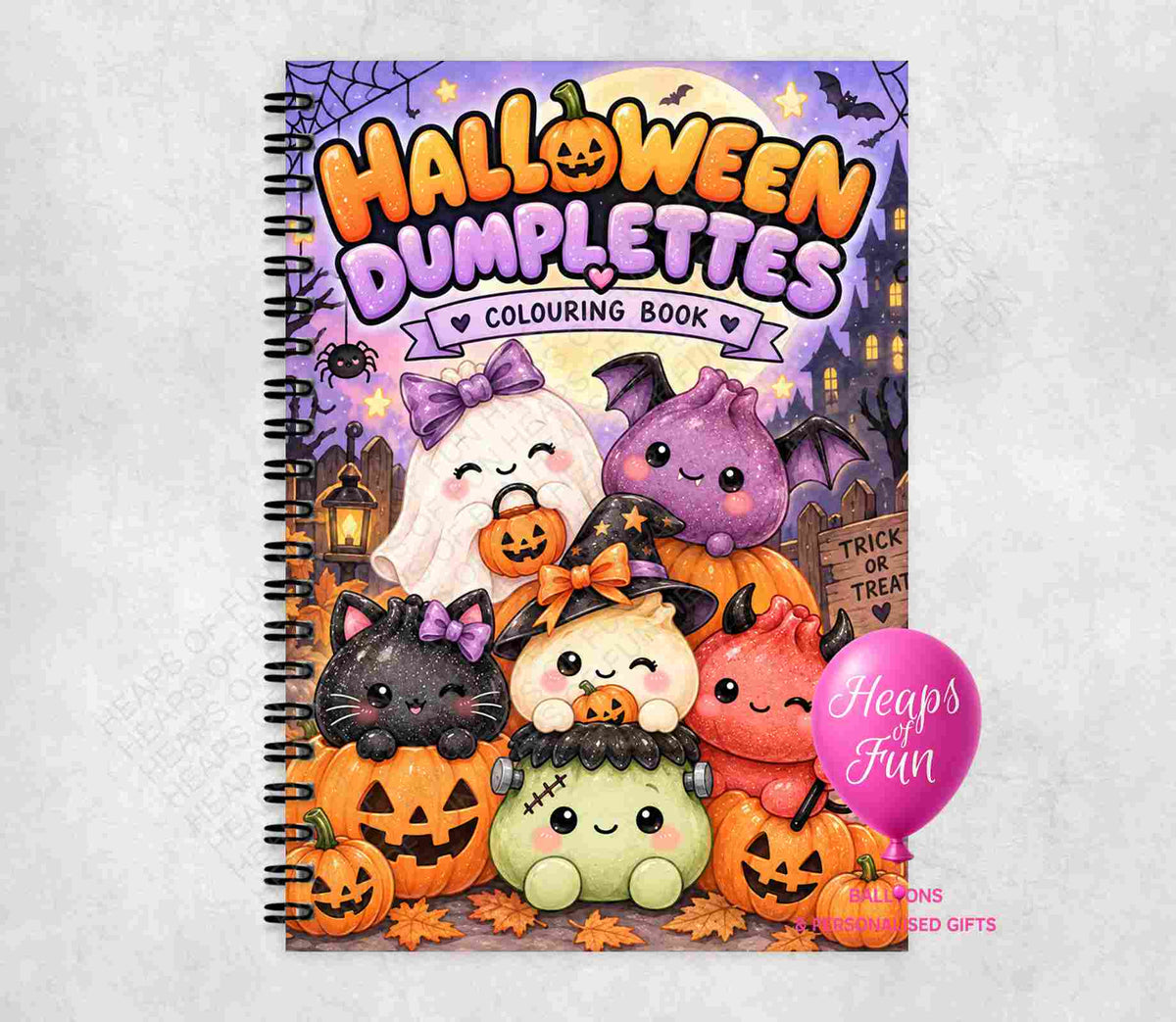 Halloween Dumplettes Colouring Book for Kids | 20 Cute Halloween Colouring Pages