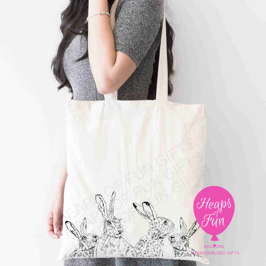 Colourful Hare Design Tote Bag – Elegant, Whimsical & Eco-Friendly