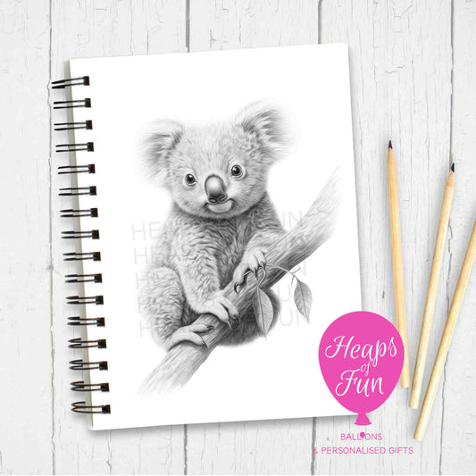 A5 Personalised Koala Notebook - Sketchy Design