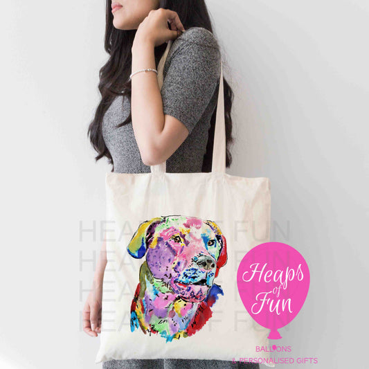 Personalised Labrador tote bag with custom text – eco-friendly dog lover gift