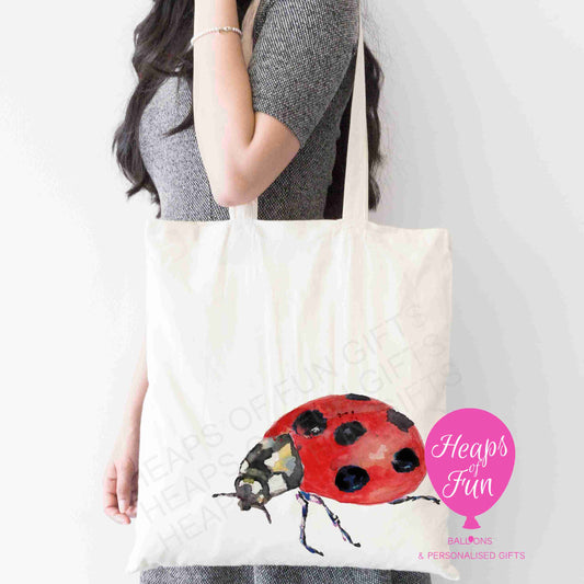 Colourful Ladybird Design Tote Bag – Cute, Vibrant & Eco-Friendly