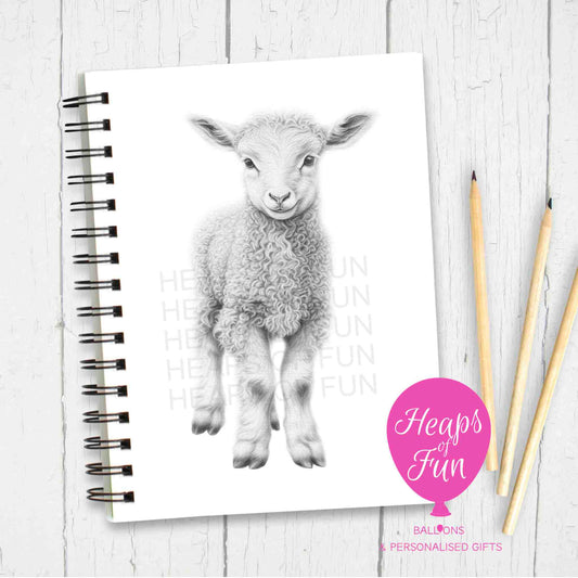 A5 Personalised Lamb Notebook - Sketchy Design