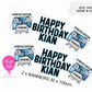 “Personalised gaming birthday banner with custom name – 30x100cm, 3 controller designs”