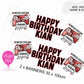 “Personalised gaming birthday banner with custom name – 30x100cm, 3 controller designs”