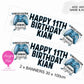 “Personalised gaming birthday banner with custom name – 30x100cm, 3 controller designs”