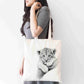 Personalised Sketchy Lion Cub Design Tote Bag | Custom Gift