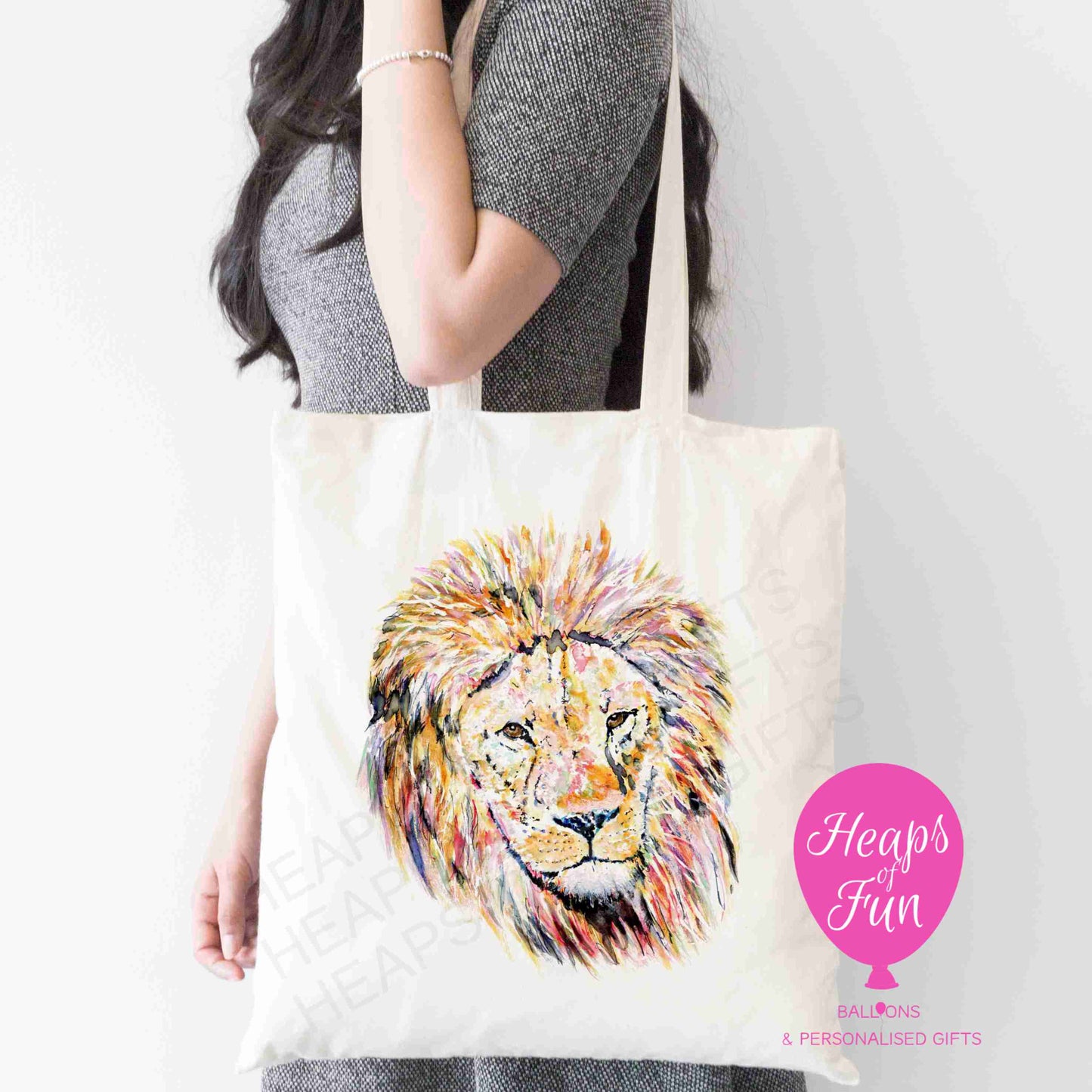 Colourful Lion Design Tote Bag – Bold, Majestic & Eco-Friendly