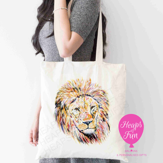 Colourful Lion Design Tote Bag – Bold, Majestic & Eco-Friendly
