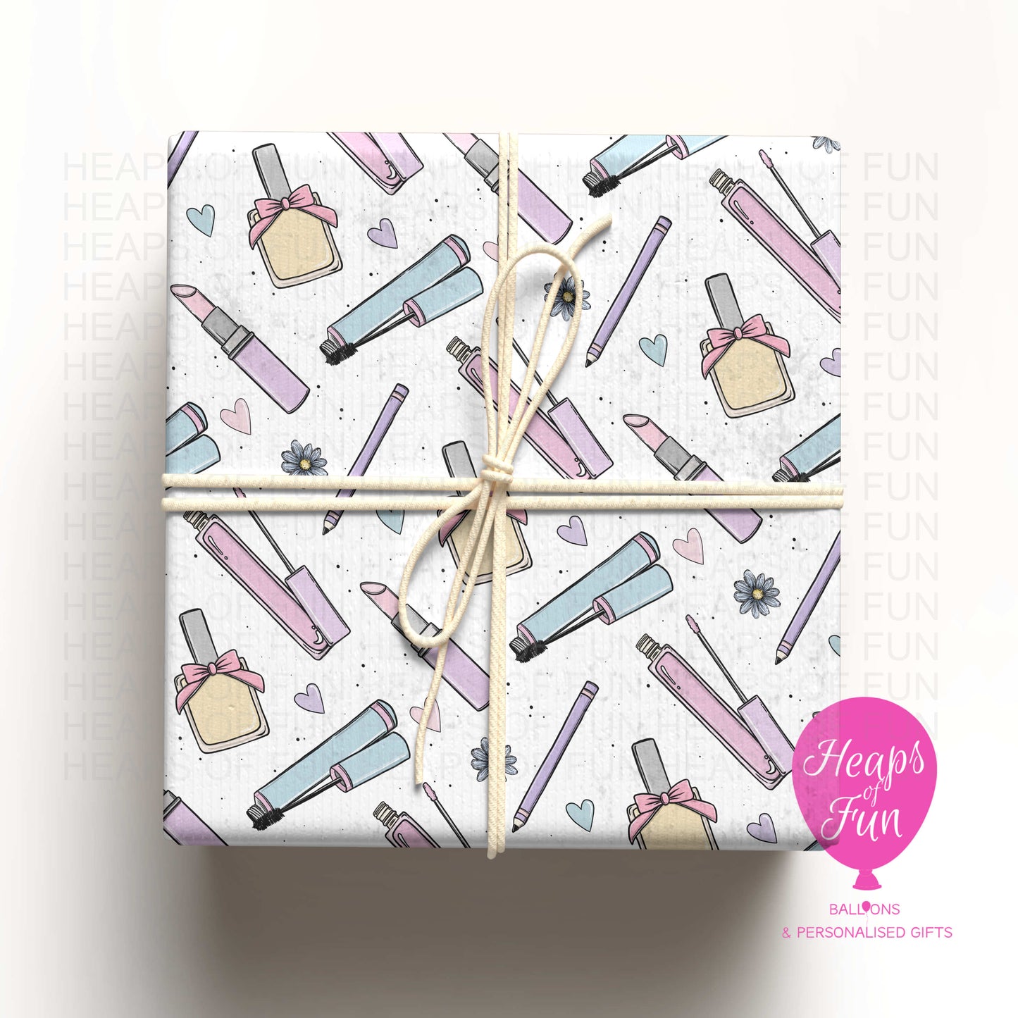 Makeup Wrapping Paper – Beauty Lover Gift Wrap | Cosmetic Design Gift Wrap