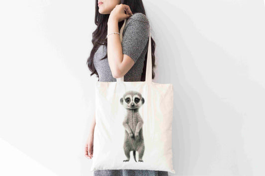 Personalised Sketchy Meerkat  Design Tote Bag | Custom Gift