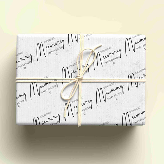 World's Best Mummy - Happy Birthday Wrapping Paper