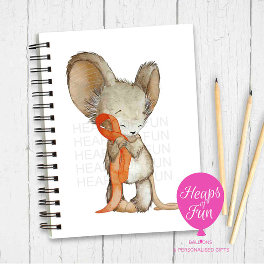 Orange Ribbon Awareness Notebook – Mouse Design Journal