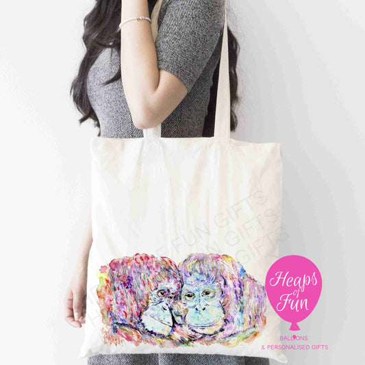 Colourful Orangutan Design Tote Bag – Bold, Playful & Eco-Friendly