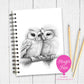 A5 Personalised Owl Notebook - Sketchy Design
