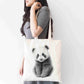 Personalised Sketchy Panda Design Tote Bag | Custom Gift