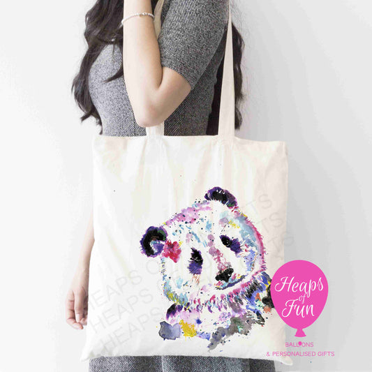 Colourful Panda Design Tote Bag – Playful, Peaceful & Eco-Friendly