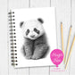 A5 Personalised Panda Notebook - Sketchy Design