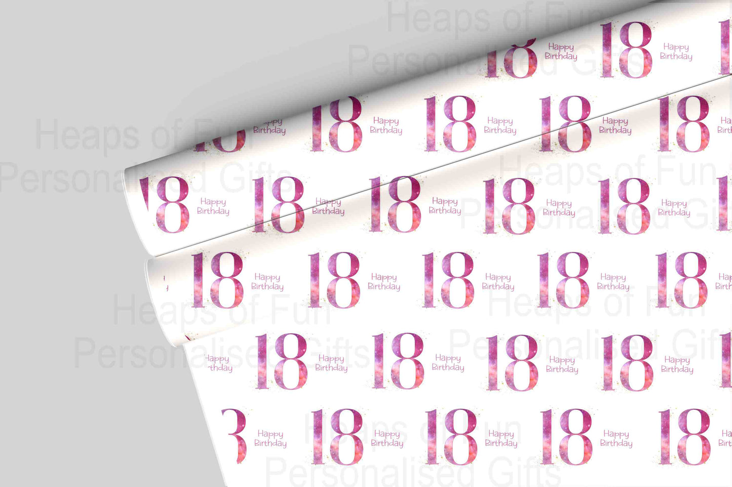 18th Birthday Wrapping Paper - Pink or Blue