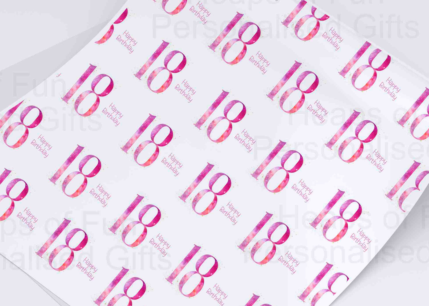 18th Birthday Wrapping Paper - Pink or Blue