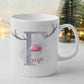 Personalised Reindeer Initial Mugs - 3 Colours available