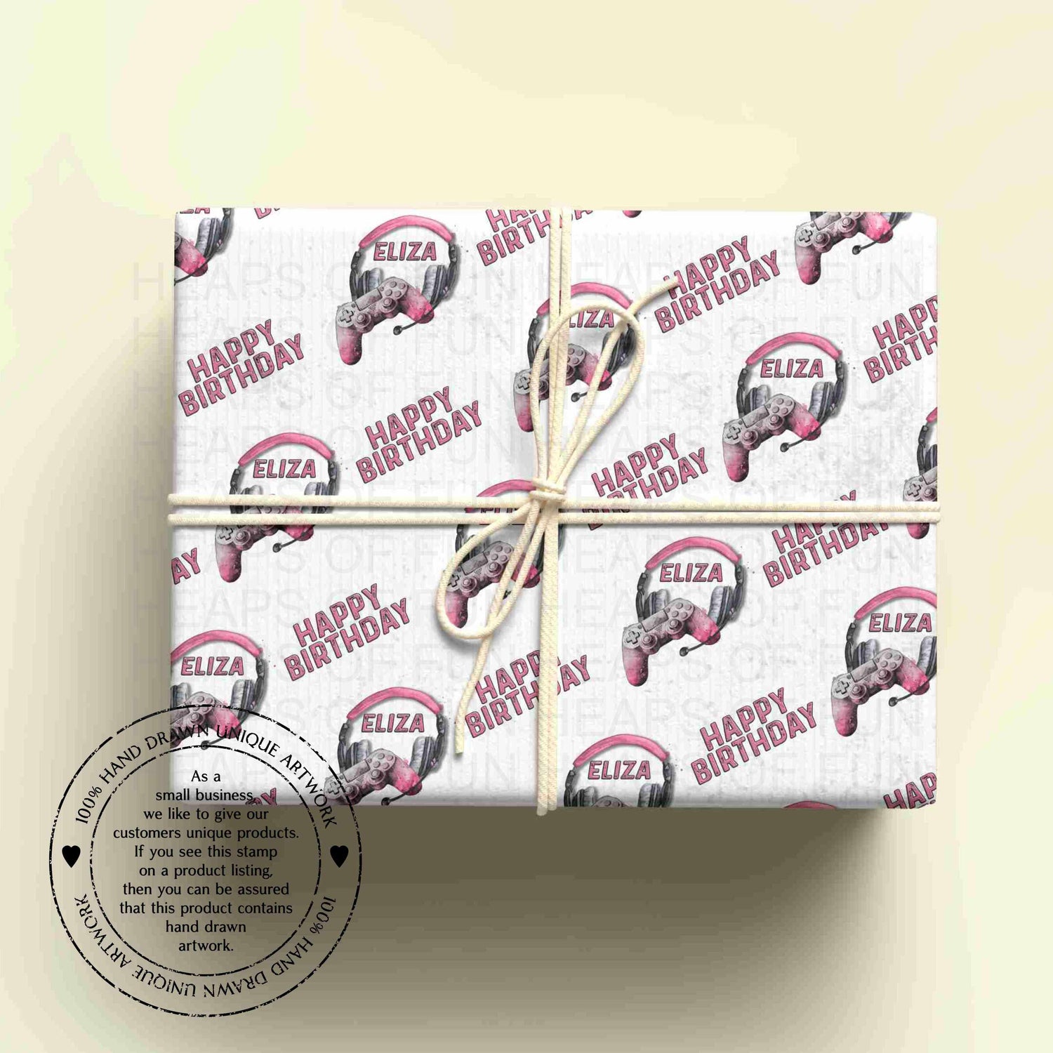 Gaming Themed Wrapping Paper