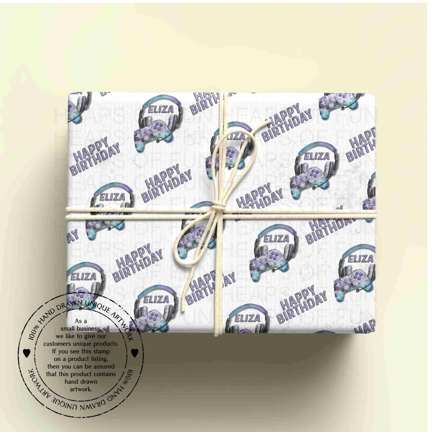 Gaming Themed Wrapping Paper