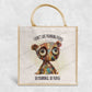 I don't like morning people Quirky Bear  Eco-Friendly Jute Bag