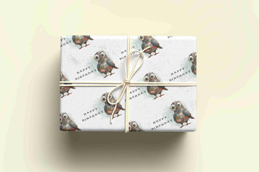 Quirky Pigeon Happy Birthday Wrapping Paper