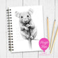 A5 Personalised Rat Notebook – Cute Animal Journal - Sketchy Design