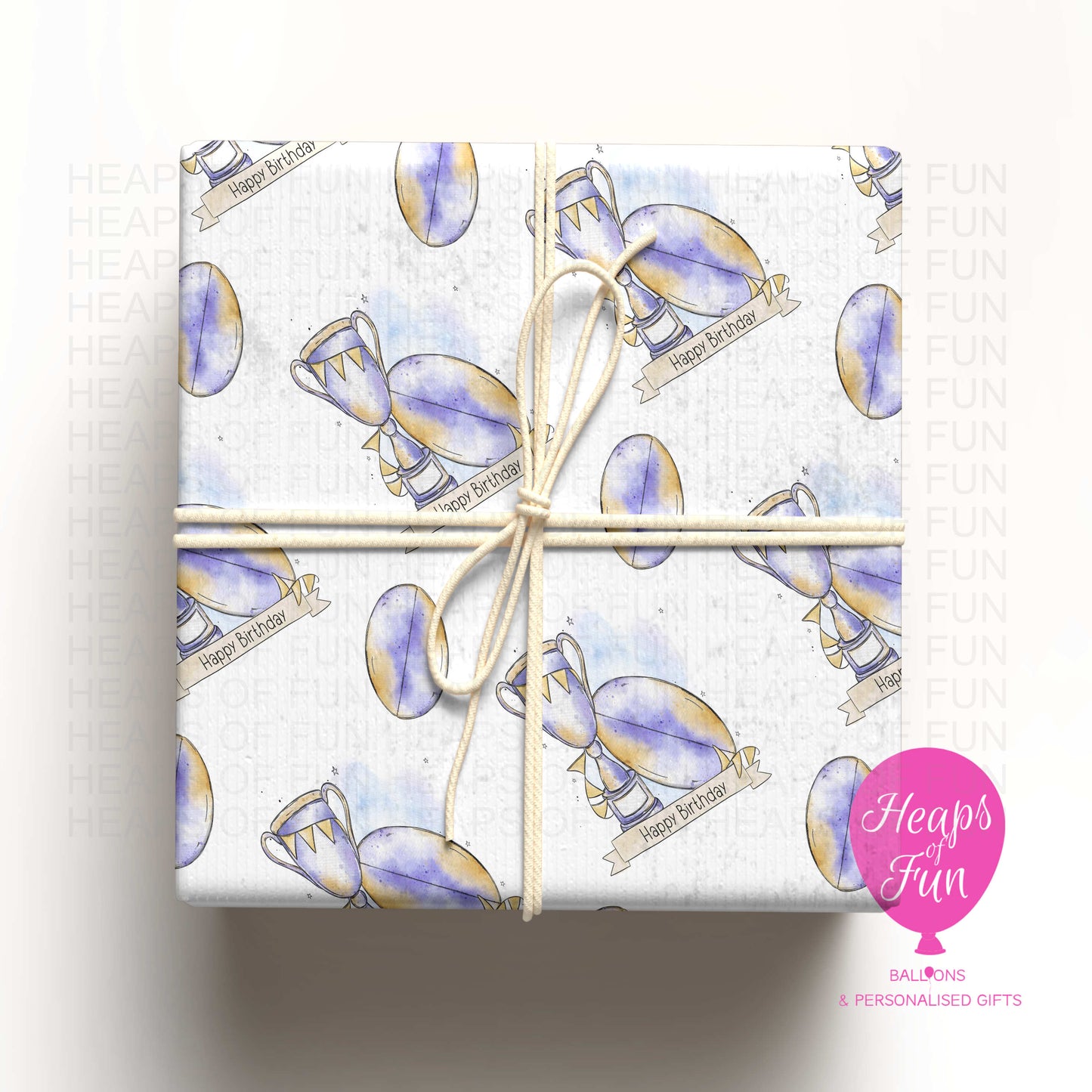 Rugby Wrapping Paper – Birthday Gift Wrap for Rugby Fans | Sports Gift Wrap