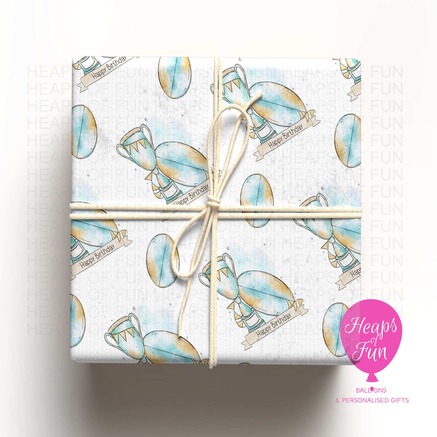 Rugby Wrapping Paper – Birthday Gift Wrap for Rugby Fans | Sports Gift Wrap
