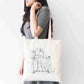 Sketchy Cow Tote Bag – Farm Animal Illustration Tote Shopping Bag