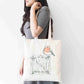 Sketchy Robin Tote Bag – Rustic Bird Illustration Tote Bag