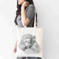 Personalised Sketchy Sleeping Monkey Design Tote Bag | Custom Gift
