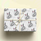 Personalised Sketchy Sleeping Bunny Christmas Wrapping Paper – Unique, Custom Gift Wrap