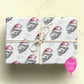 Personalised Sleeping Hedgehog Christmas Wrapping Paper – Custom Name Gift Wrap