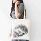 Personalised Sketchy Sleeping Hedgehog Design Tote Bag | Custom Gift
