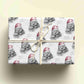 Personalised Sketchy Sleeping Sloth Christmas Wrapping Paper – Unique, Custom Gift Wrap