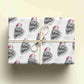 Personalised Sketchy Sleeping Sloth Christmas Wrapping Paper – Unique, Custom Gift Wrap